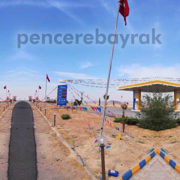 Renkli Üçgen Bayrak | Vinil Branda | 25 Metre İpe Dizili Süsleme Bayrak