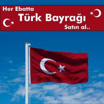 Türk Bayrağı - 50x75 cm - Alpaka Kumaş Kalite