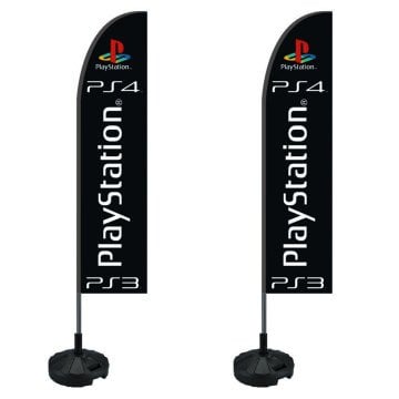 Playstation Yelken Bayrakları - Hazır Tasarım & Etkili Reklam | Pencere Bayrak