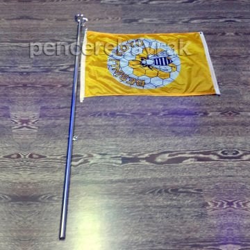 Özel Logolu Teleskopik Bayrak Direği – Sivas Besinli Köyü Bayrak Çalışması Örneği