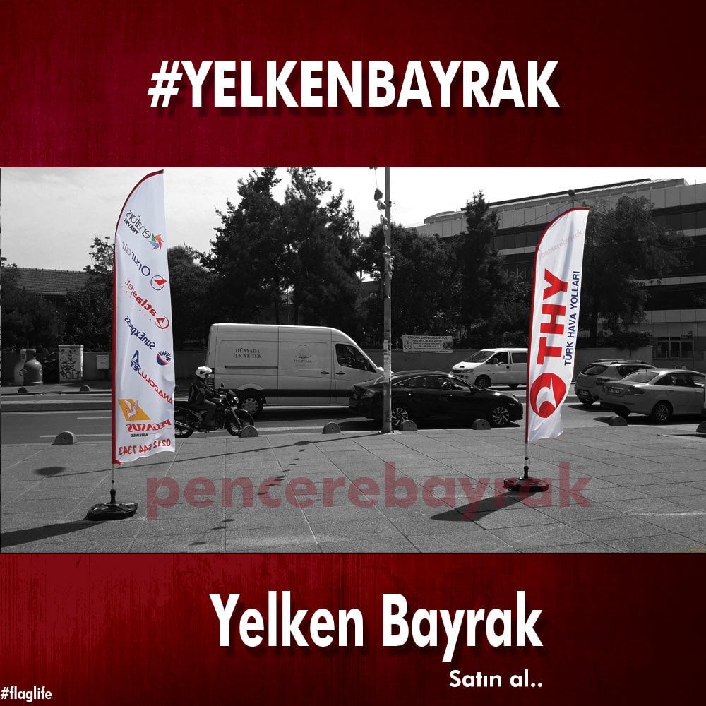 Hazır Tasarım THY (Türk Hava Yolları) Yelken Bayrağı