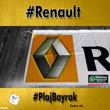 Renault Plaj Bayrakları - Hazır Tasarım & Etkili Reklam | Pencere Bayrak