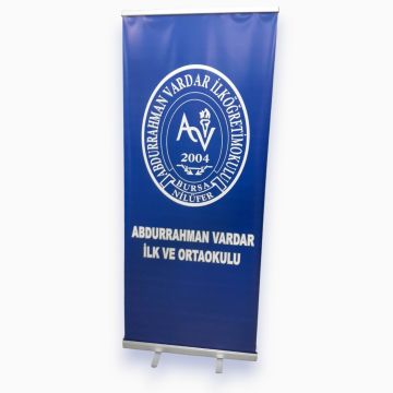 Roll Up Banner 85x200 cm | Hızlı Üretim – Faturalı & Baskılı Gönderim