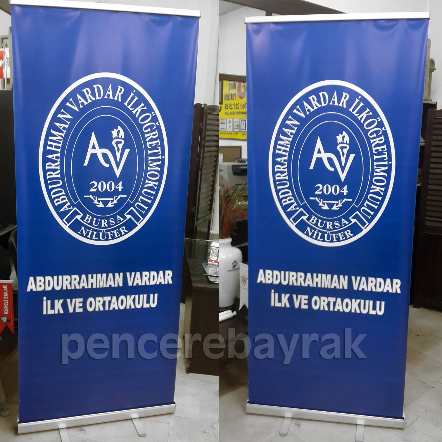 Roll Up Banner 85x200 cm | Hızlı Üretim – Faturalı & Baskılı Gönderim