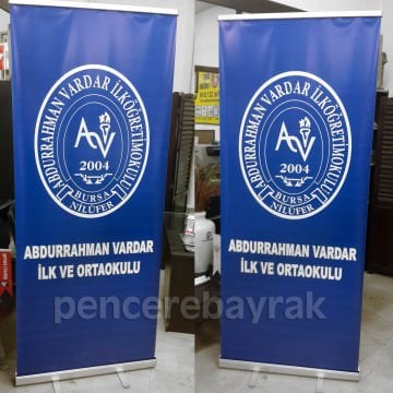 Roll Up Banner 85x200 cm | Hızlı Üretim – Faturalı & Baskılı Gönderim