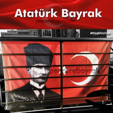 Atatürk Bayrağı - 70x100 Özel Kumaş - Kalpaklı
