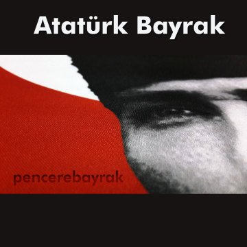 Atatürk Bayrağı - 70x100 Özel Kumaş - Kalpaklı