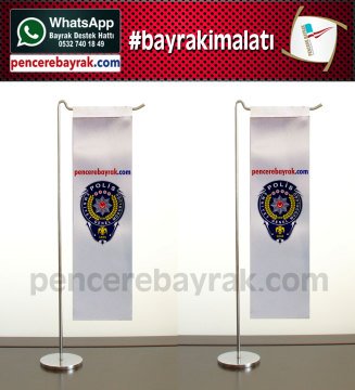 L Tipi Tek Direkli Polis Masaüstü Bayrak İmalatı