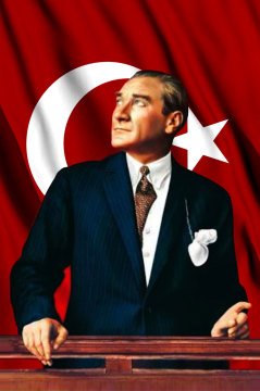 01 - Atatürk Baskılı Türk Bayrağı (200x300 cm / 2x3 metre) - Raşel Kumaş