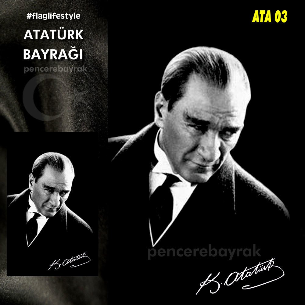 Atatürk Bayrakları - ATA 03 - Özel Kumaş Baskılı