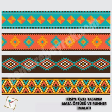 Dijital Basklı Runner Size Özel Veya Hazır CR-002-RUNNER