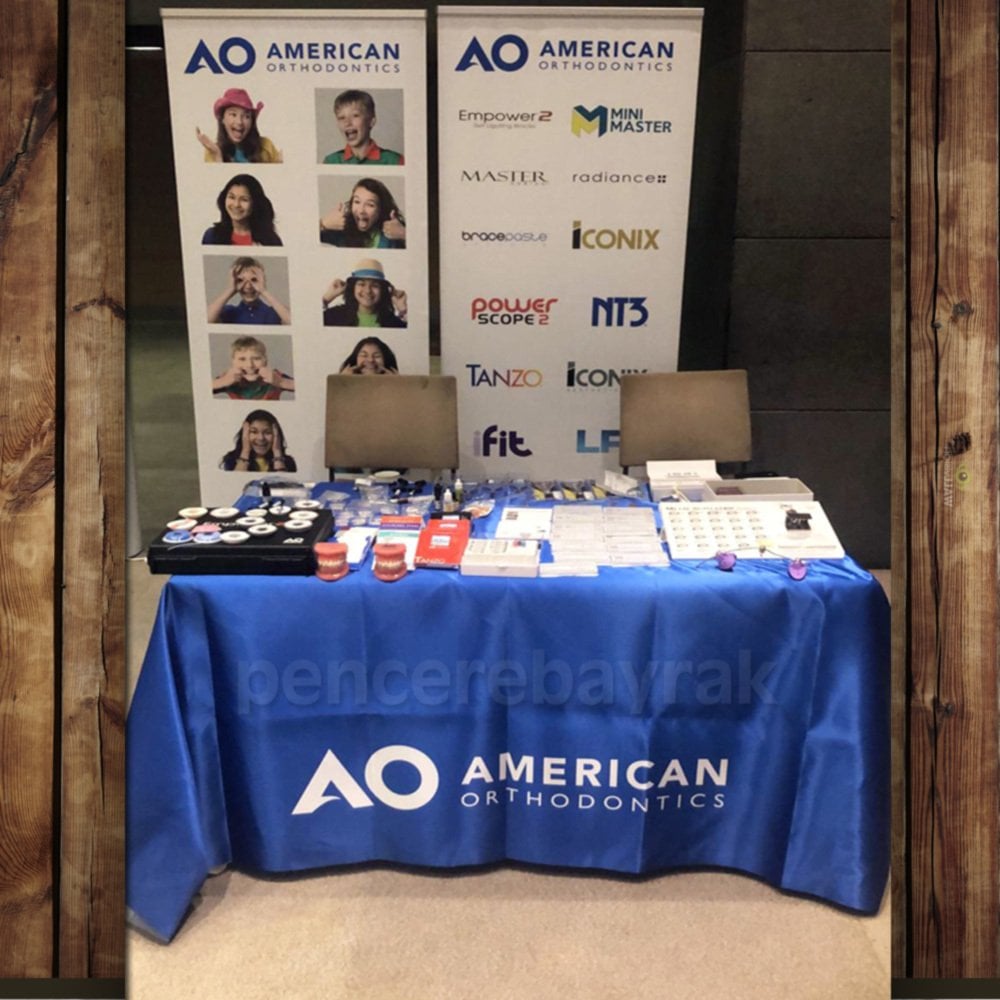 American Orthodontics Logolu Özel Tasarım Masa Örtüsü