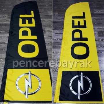 Opel İçin Özel Tasarım Yelken Bayrak - Profesyonel Tanıtım Çözümleri