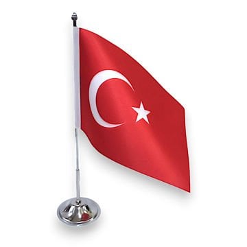 Masa Üstü Tek Direkli Türk Bayrağı V Tipi