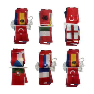 İpe Dizili Ülke Bayrakları - 25 mt Etkinlikleriniz İçin Kaliteli ve Şık Çözümler!