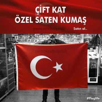 Türk Bayrağı | Özel Saten Kumaş | 100x150 cm