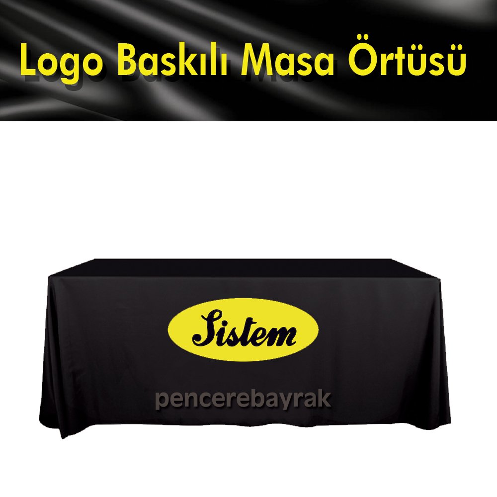 Sistem Firması için Özel Tasarım Logolu Masa Örtüsü