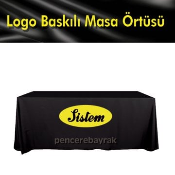 Sistem Firması için Özel Tasarım Logolu Masa Örtüsü
