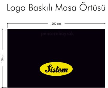 Sistem Firması için Özel Tasarım Logolu Masa Örtüsü