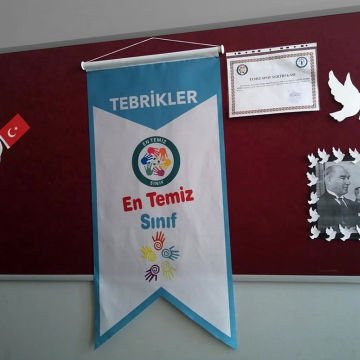 En Temiz Sınıf Bayrağı - 50x150 cm - HAZIR TASARIM