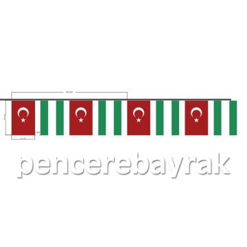 İpe Dizili Süsleme Bayrak | Nijerya Bayrağı | Lüks Kumaş