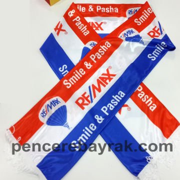 Kişiye Özel - Remax Logolu Saten Atkı İmalatı -