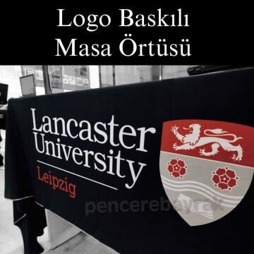 Lancaster University Leipzig Logolu Özel Tasarım Masa Örtüsü
