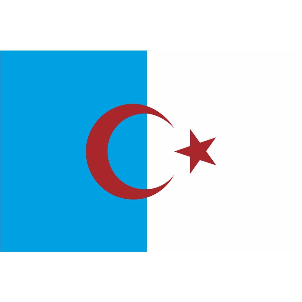 Suriye Türkmen Bayrağı - Lüks  Gönder Bayrağı Çift Kat Saten