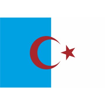 Suriye Türkmen Bayrağı - Lüks  Gönder Bayrağı Çift Kat Saten
