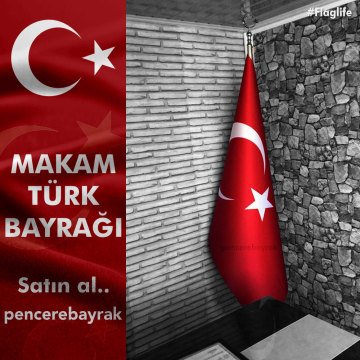 Makam Türk Bayrağı | Özel Kumaşa Baskılı