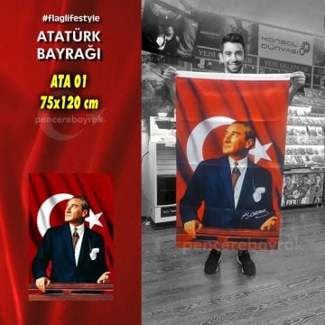 Atatürk Bayrağı | 75x120 cm | Saten Kumaş