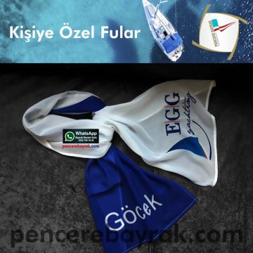 Özel Baskılı Şifon Fular & Şal – E.G.G. Yachting’e Özel Tasarım -