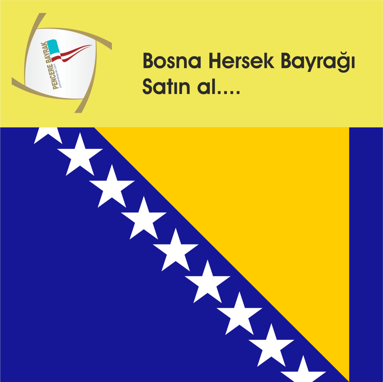 Bosna Hersek Bayrağı, Özel Kumaş Çift Kat