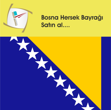 Bosna Bayrağı | Özel Kumaş Çift Kat Baskılı