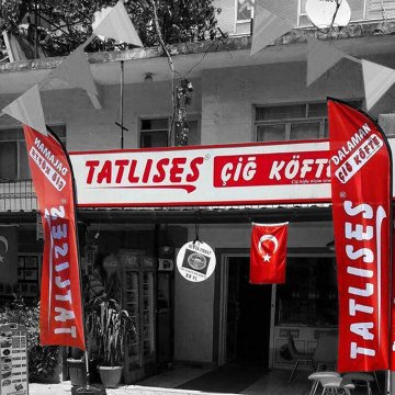 Tatlıses Çiğ Köfte ve Lahmacun Yelken Bayrakları - Hazır Tasarım