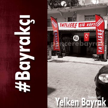 Tatlıses Çiğ Köfte ve Lahmacun Yelken Bayrakları - Hazır Tasarım