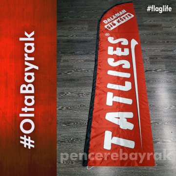 Tatlıses Çiğ Köfte ve Lahmacun Yelken Bayrakları - Hazır Tasarım