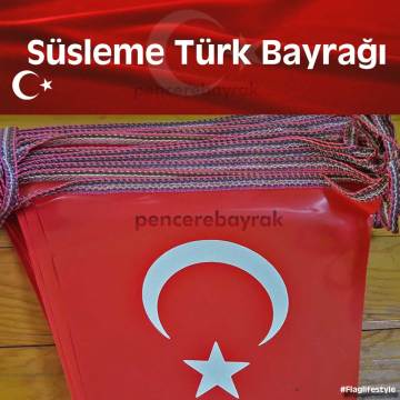 Üçgen Türk Bayrağı | Vinil Branda  ( 25 mt )