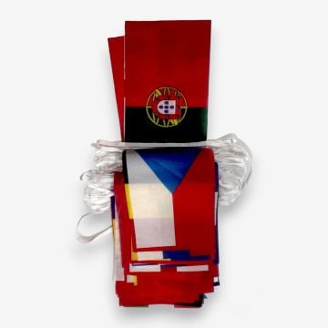 EURO 2028 (İpe Dizili Süsleme Bayrakları) 25 Metre Bayrak