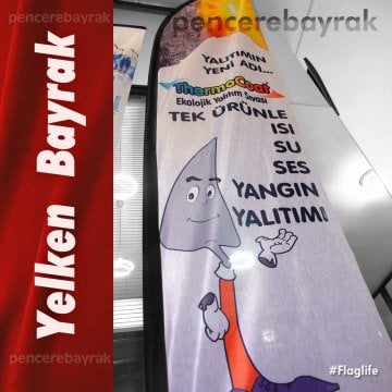 Yol Bayrağı Örnek Ürün Mavi Kare