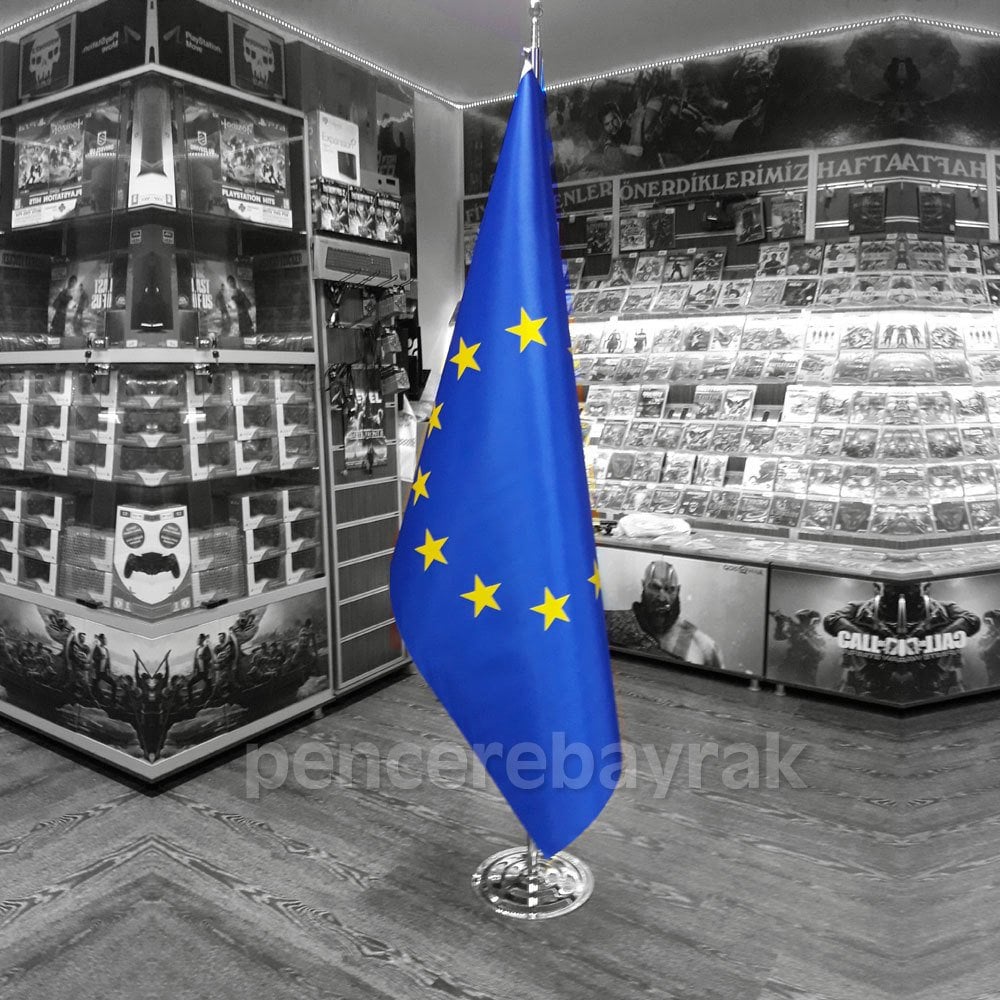 Avrupa Birliği Makam Odası Bayrağı | Özel Kumaşa Baskılı