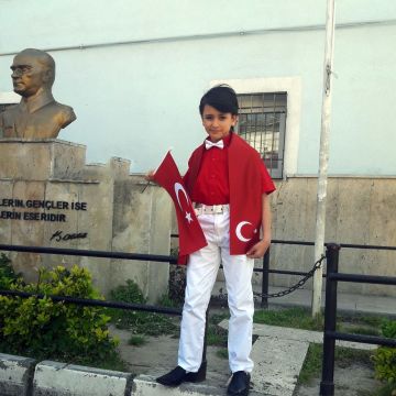 30x45 cm Alpaka Kumaş | Sopalı Türk Bayrağı ( 1000 Adet )