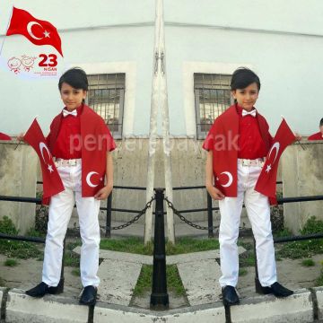 30x45 cm Alpaka Kumaş | Sopalı Türk Bayrağı ( 1000 Adet )