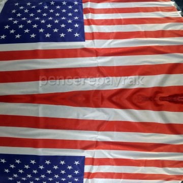 Amerikan Bayrağı | Lüks Kalite Raşel Kumaşa Tek Yön Baskılı