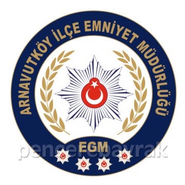 Emniyet Logolu Makam Bayrağı ve Gümüş Kaplama Direk