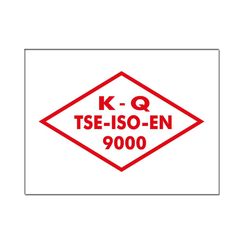 K – Q TSE-ISO-EN 9000 Kalite Yönetim Sistemi Gönder Bayrağı - Beyaz (70x105 cm)