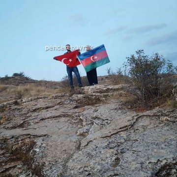 Azerbaycan Bayrağı | Normal Kalite Tek Kat Kumaşa Baskılı