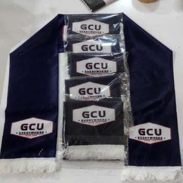 Özel Tasarım Atkı Örneği: GCU • EVERYWHERE • ESTD. 2020
