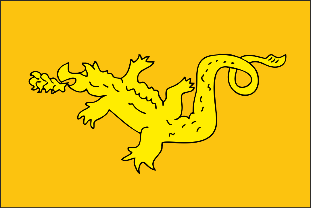 Büyük Hun İmparatorluğu Devleti Bayrağı Lüks Baskı