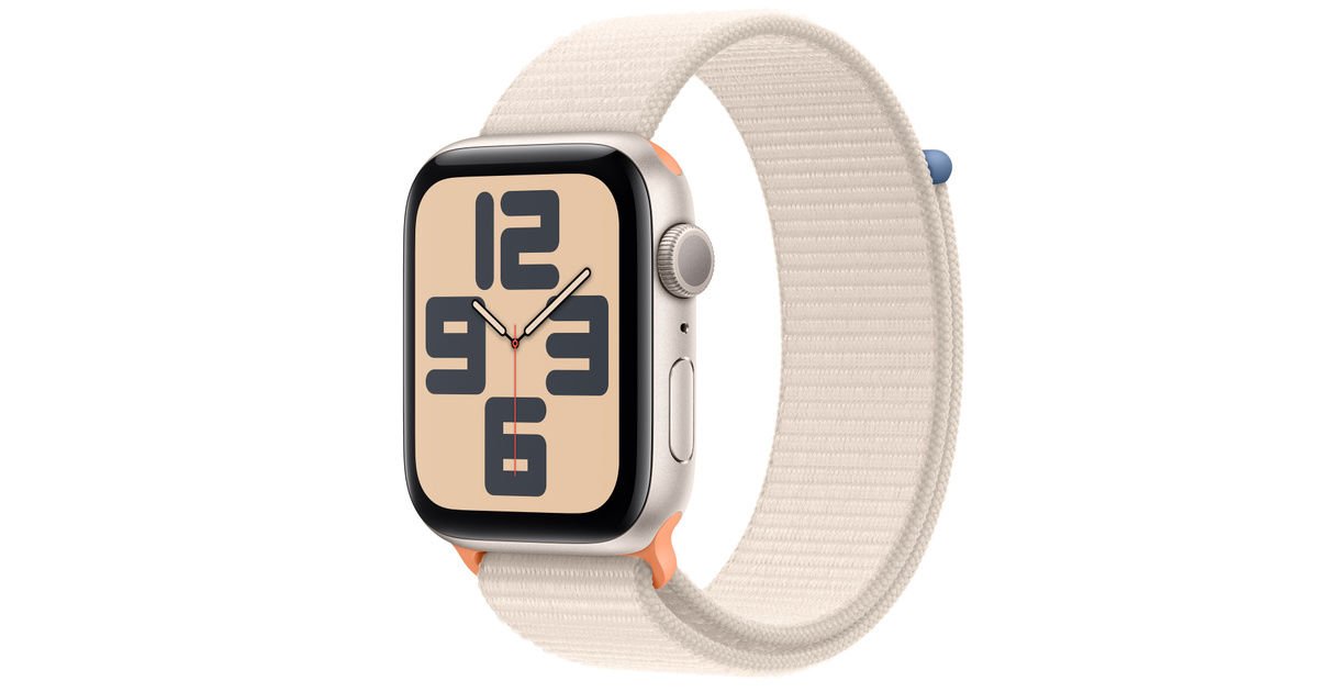 Apple Watch SE GPS 40mm Yıldız Işığı Alüminyum Kasa ve Yıldız Işığı Spor Loop - MR9W3TU/A